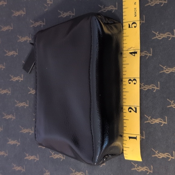 NWOT Yves Saint Laurent Glossy Black Toiletry Bag - Picture 4 of 7